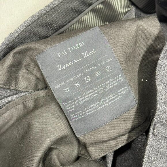 NWOT Pal Zileri Dress Pants Dynamic Wool Trousers Slim Made in Italy Grey 38x28 - Picture 6 of 12